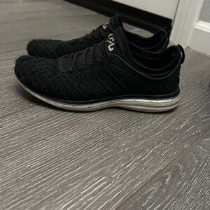 APL Black Athletic Shoes with Silver Accents